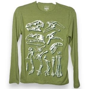 Boys Crewcuts Dinosaur Bones Glow in the Dark Long Sleeve Shirt 12